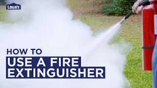 How to Use A Fire Extinguisher  DIY Basics [upl. by Haibot894]