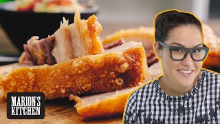 How to Ultimate Crispy Pork Crackling  Marions Kitchen [upl. by Aciretnahs]