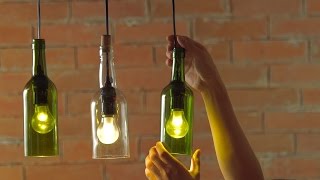 DIY Hanging Wine Bottle Pendants [upl. by Magdalena]