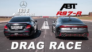 ABT RS7R vs 840PS MERCEDESAMG E63 S  DRAG RACE  Daniel Abt [upl. by Aible]