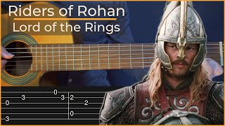 Riders of Rohan  Lord of the Rings Simple Guitar Tab [upl. by Kirima]