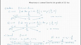 Monotonia si Semnul Functiei de Gradul Al IILea  Exercitii Rezolvate [upl. by Amliv]