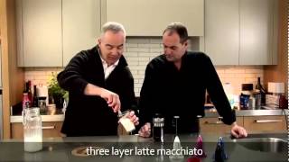 aerolatte  milk frother makes three layer caffè latte macchiato [upl. by Cynera]