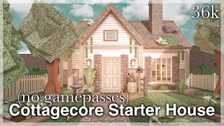 Bloxburg  Cottagecore Starter House Speedbuild no gamepasses [upl. by Civ]