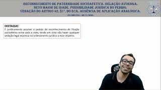 STJ INFO 834 paternidade socioafetiva e adoção [upl. by Juno]