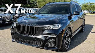 2021 BMW X7 M40i xDrive in Black Sapphire Walkaround Review  Exhaust Sound [upl. by Niamjneb787]