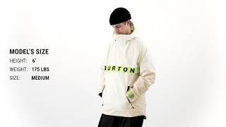 Burton Frostner Anorak Snowboard Jacket Fit Review – Tactics [upl. by Sivam]