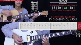 Decode Guitar Cover  Paramore 🎸 Tabs  Chords [upl. by Annibo]