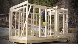 Building a Norwegian Tinyhouse Frame in 5 days DIY [upl. by Nylsor]