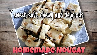 Homemade nougat using marshmallow  simple amp best recipe nougat marshmallow [upl. by Amber117]