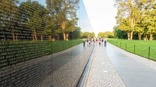 The Vietnam Veterans Memorial Wall in Washington D C [upl. by Nivlac]