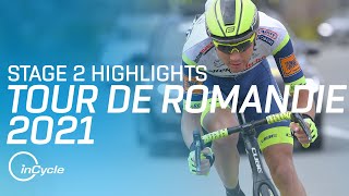 Tour de Romandie 2021  Stage 2 Highlights  inCycle [upl. by Malynda]