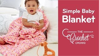 How to Crochet Beginners Simple Thick Baby Blanket [upl. by Sorce]