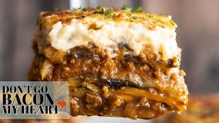 Outrageously Delicious Greek Moussaka [upl. by Kcirdnekel]