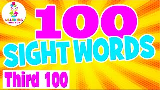 100 SIGHT WORDS for KIDS 100 Fry Words List  Sight Words Learning Video for Children [upl. by Yrruc]