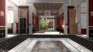 Walk around in a 3D splendid house from the ancient Pompeii [upl. by Yrolg645]