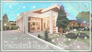 Bloxburg Build  Small Modern Botanical Family House no gamepass 40k [upl. by Ailemaj]