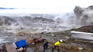 GREENLAND TSUNAMI Fishermen Run For Their Lives  Camera 3 [upl. by Iviv]