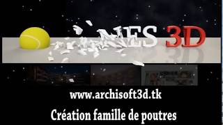 Revit👍Création famille de poutres [upl. by Eelrefinnej]