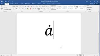 How to put a dot over any letter or character in Word [upl. by Galatea]