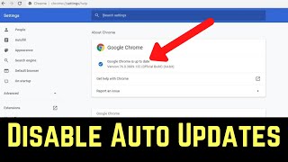 How To Disable Google Chrome Auto Update  Turn Off Auto Update Google Chrome Easy Way [upl. by Erda894]