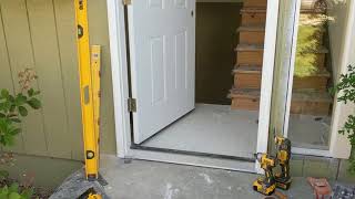 Jeld Wen Front Door Installation  Really crappy products and craftsmanship PART 1 [upl. by Ynaffik]