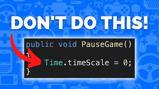 Pause in Unity WITHOUT Timescale [upl. by Diamond304]