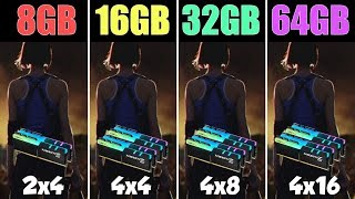 How Much RAM Do Games Need 8GB vs 16GB vs 32GB vs 64GB [upl. by Eatnoid]