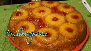 Moist Delicious Pineapple upside down cake from scratch Kitchenaid [upl. by Airdnua]