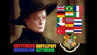 quotGRYFFINDOR HUFFLEPUFF RAVENCLAW AND SLYTHERINquot in Different Languages Harry Potter [upl. by Bland612]