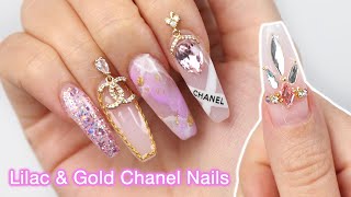 DIY Polygel Nail Extensions  Chanel Inspired Nail Art [upl. by Jerome]