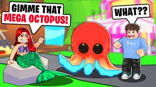 This EVIL MERMAID Demanded Our MEGA NEON OCTOPUS Roblox Adopt Me [upl. by Brandes187]