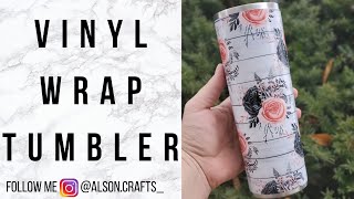 Vinyl Wrap Tumbler Tutorial with Crystalac Brite Tone  Step by Step Epoxy Free Tumbler Tutorial [upl. by Tildi]