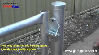 Gate Latch 2 way for round pipe and square [upl. by Hyrup41]