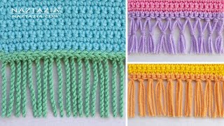 HOW to ADD FRINGE to a Blanket Shawl Scarf by Naztazia [upl. by Aisatsanna322]