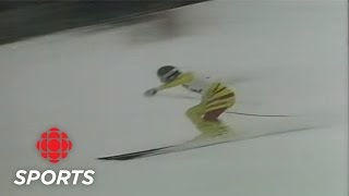 Todd Brookers Notorious Ski Crash in Kitzbuhel in 1987 [upl. by Ibby]