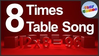 8 Times Table Song For Kids  Tiny Tunes [upl. by Gillead255]