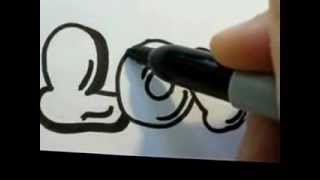 Graffiti Letters How To Draw Graffiti Letters  Bubble Letters [upl. by Kathi]