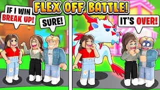 FLEX OFF BATTLE VS ONLINE DATERS in ADOPT ME Roblox Adopt Me [upl. by Lyckman]