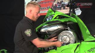 How to Change A Belt amp Adjust Belt Deflection Arctic Cat M8 [upl. by Colner]