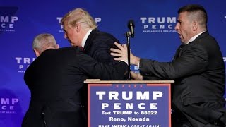 Donald Trump rushed off stage during rally in Nevada [upl. by Bullough]