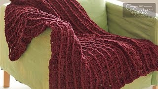 Crochet Bernat Bricks Afghan  EASY  The Crochet Crowd [upl. by Morgan]