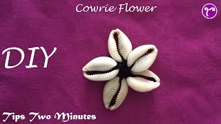 How to Make Cowrie Shells FlowerTips Two MinutesHandmade Jewellery MakingDIY [upl. by Cantone]