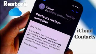 How to Restore Contacts from iCloud on iPhone [upl. by Neile]