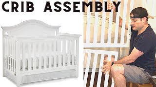 How to CRIB ASSEMBLY  Baby Crib Assembly Instructions  EDDIE BAUER Crib from Target [upl. by Dyob]