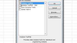 How to Install the Data Analysis ToolPak in Microsoft Excel [upl. by Eldreeda383]