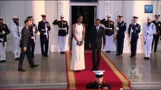 President Paul Kagame and His Daughter Ange Arrives at the White Hosue 8 5 2014 [upl. by Levinson]