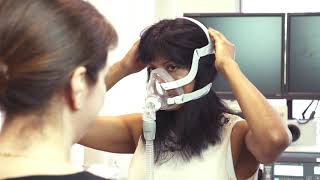 How to use a CPAP machine fitting a face mask [upl. by Danya]