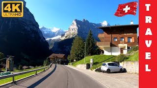 Driving in Switzerland 6 From Grindelwald to Lauterbrunnen  4K 60fps [upl. by Oalsecnew]