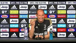 BOLOGNA  JUVE  Allegri quotse sarò riconfermato Problema della societàquot Conferenza stampa [upl. by Senskell549]